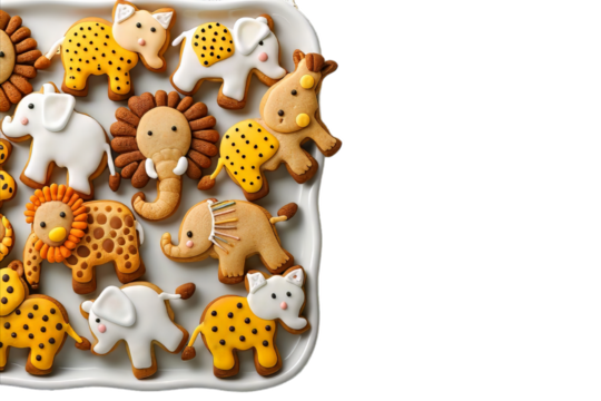 Animal Cookies on A Plate