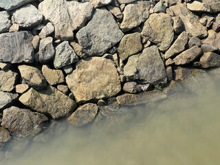 stone and sea water background