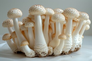 A bunch of mushrooms are on a white plate - Powered by Adobe