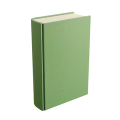 A green book on a transparent background