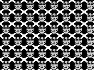 seamless pattern of mask cartoon