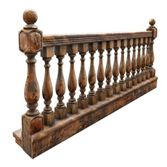 Wooden Railing Isolated