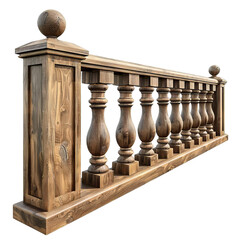 Wooden Railing Isolated