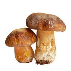 Two mushrooms standing together