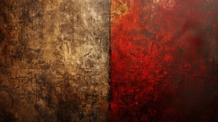 A textured abstract background divided into two halves, one with earthy tones and the other in...