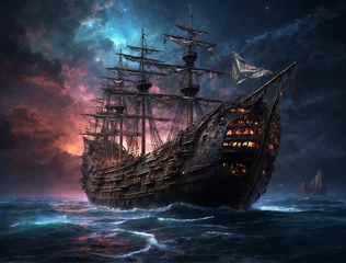 Gardinen ship in the sea © Denise