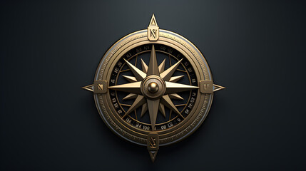Compass Icon Travel 3d
