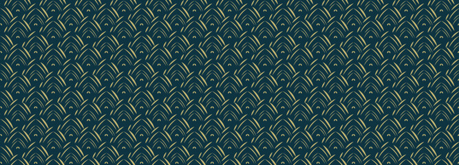 Geometric fabric fish scales Seigaiha seamless pattern on background. geometric fish scales Seigaiha. for vector fish scale Seigaiha pattern fashion fabric design carpet, clothing, wrapping, wallpaper © Suttiwat