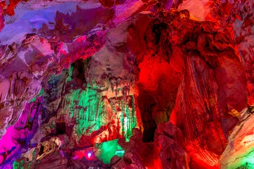 Foto op geborsteld aluminium Guilin Silver Cave in Guilin, Guangxi Province, People's Republic of China.