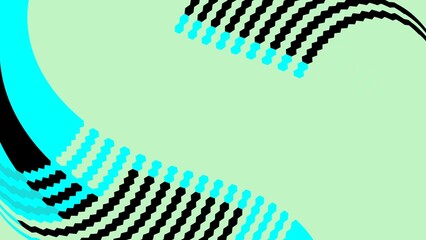 Pastel green background with curved lines with jagged hexagons