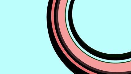 Pastel green background with black and brown arches
