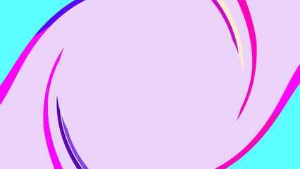 Pastel purple background, empty space with curved colorful lines
