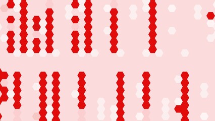 Abstract background with hexagonal dots arranged on vertical lines.
