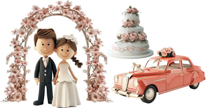 bride and groom on a wedding 