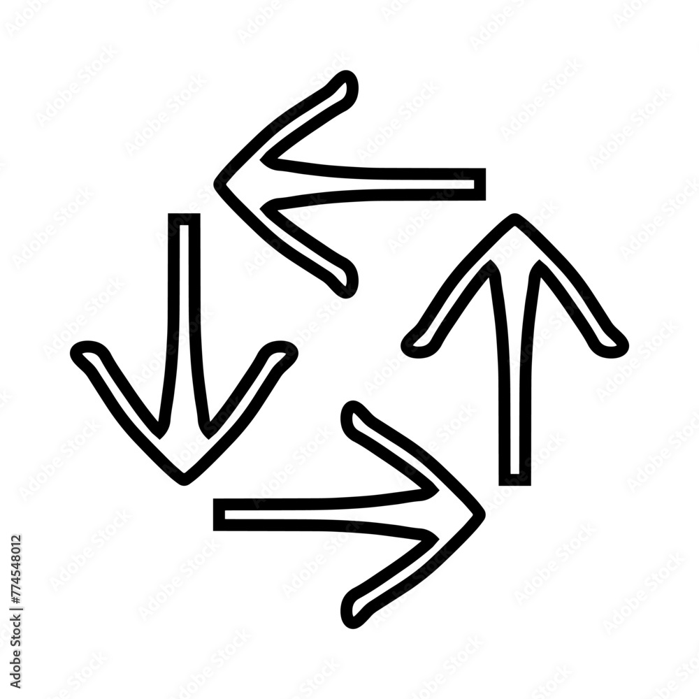 Poster repeat icon vector. recycle icon sign symbol vector. rotation vector icon illustration isolated on w