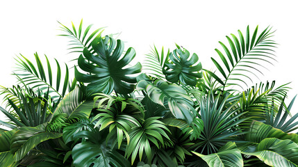 tree leaves,Green leaves of tropical plants bush