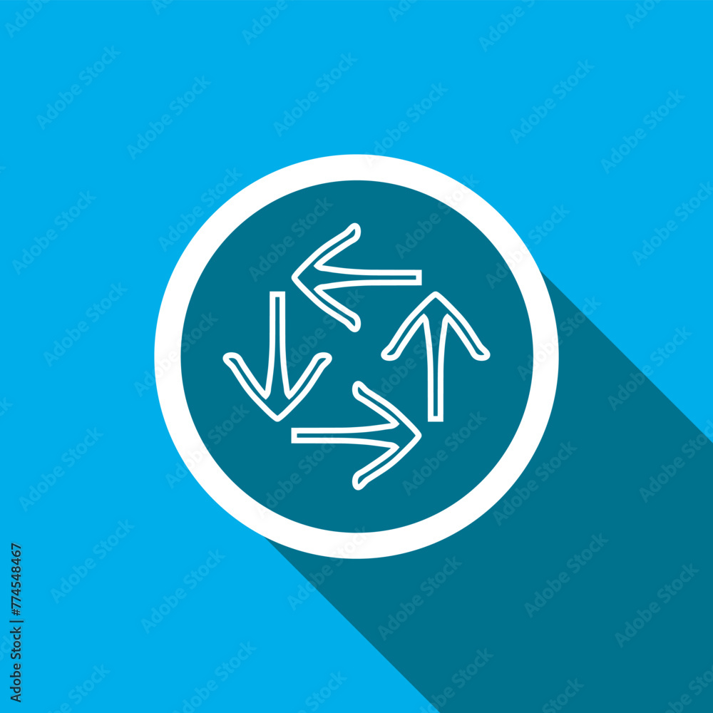 Poster repeat icon vector. recycle icon vector in trendy flat style. rotation icon image, rotation icon ill
