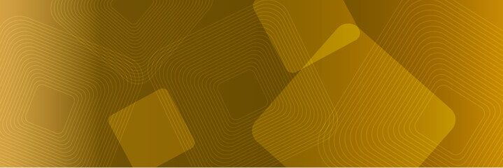 幾何学的な四角い線画模様の金色のベクター背景画像
