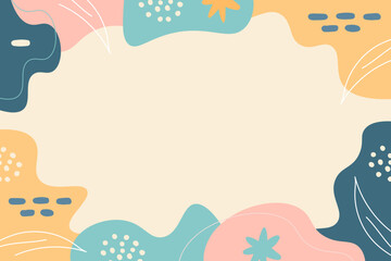 Hand drawn flat abstract doodle vector element background template