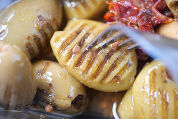 Turkish Grilled olives in a bowl 
