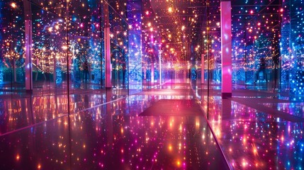Bathed in the ethereal glow of countless mirrors the Infinity Mirror podium beckons you to take center stage and be surrounded by . .