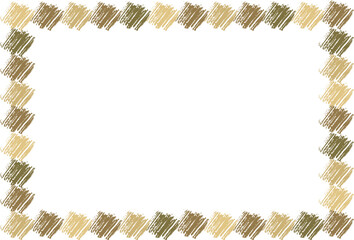 ブラシで描いた飾り罫のポストカード用フレーム