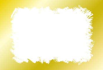 ブラシで描いた金色フレームの背景素材