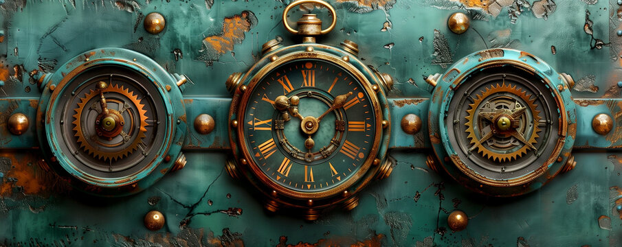 background steampunk grange clock gear