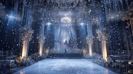 As the darkness envelops the sky bursts of light from the shining stars and the crystalfilled podium create a majestic yet ethereal . .