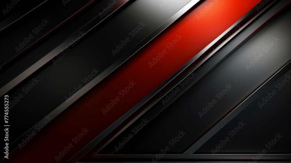 Poster modern dark red overlapping dimension line bar design, technological background