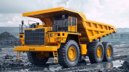 Dump truck, Construction equipment conception, Images for advertisements and banners