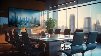 Fototapeta na wymiar A corporate treasury meeting room with professionals managing cash flow and financial assets