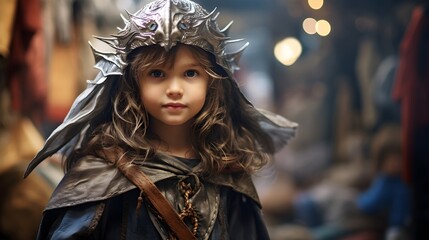 A delightful display of role-playing costumes and accessories, and dramatic play in children