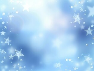 Fototapeta na wymiar Blue and White Background With White Stars