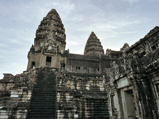 Divine Architecture: Ancient Angkor Wat Temple, Siem Reap, Cambodia