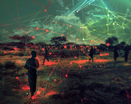 AI-enhanced global humanitarian network