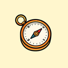 compass cartoon vector illustration design