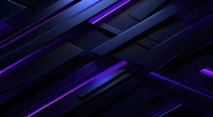 Black, grey, deep blue, navy blue, purple and pink colors gradient abstract texture modern background with overlap layered neon line for design. Geometric shape. 3d effect. Arrows, triangles, layered.