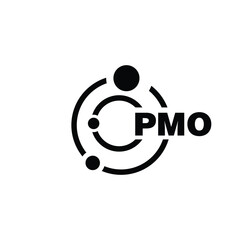 PMO letter logo design on white background. PMO logo. PMO creative initials letter Monogram logo icon concept. PMO letter design