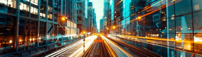 Fototapeta na wymiar Blockchain-enabled city infrastructures facilitating smart