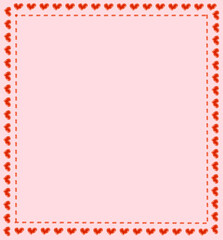 frame with hearts