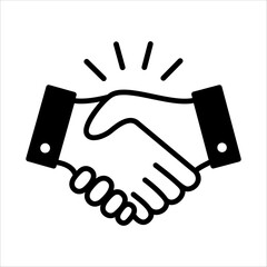 handshake icon vector design illustration  agreement symbol