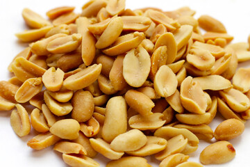 Peanut on a white background.