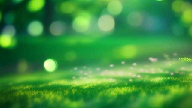 Captivating Green Bokeh as a Natural Background
