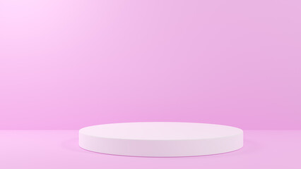 3D rendering abstract white shape podium Perfect platforms for showing your beauty products on purple background
