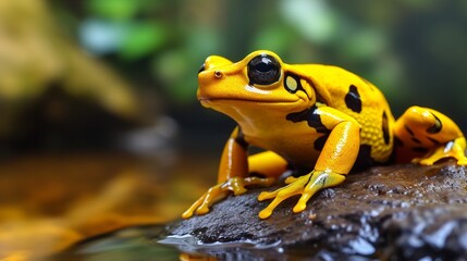 Yellow poison dart frog (Dendrobates leucomystax)