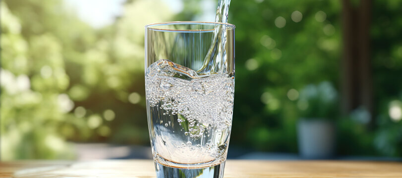fresh clear mineral water in a glass 67