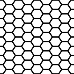 Hexagon vector seamless pattern. Honeycomb stylish abstract texture. Repeating geometric tiles, honey