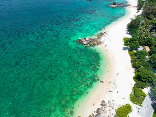 Summer island scenery of Wuzhizhou Island, Sanya, Hainan, China