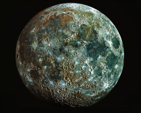 Interactive simulation of the Earths moon detailing its craters
